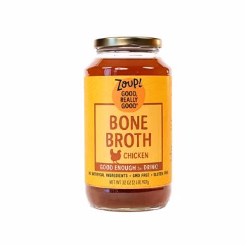 Zoup Organic Chicken Bone Broth 32 ounce jar, no artificial ingredients, GMO free, gluten free